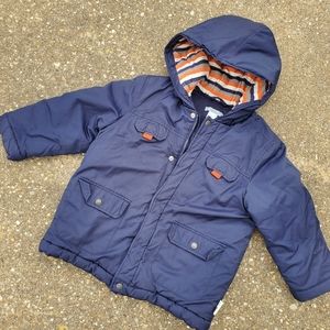 Janie and Jack Navy Blue Heavy Winter Coat Toddler 4T-5T Snow